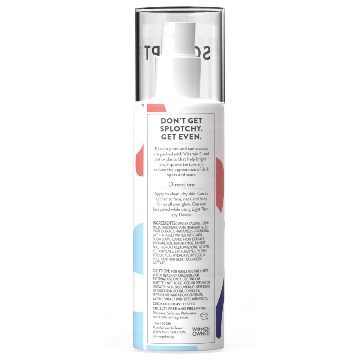 miss spa sculpt brighten and correct serum directions