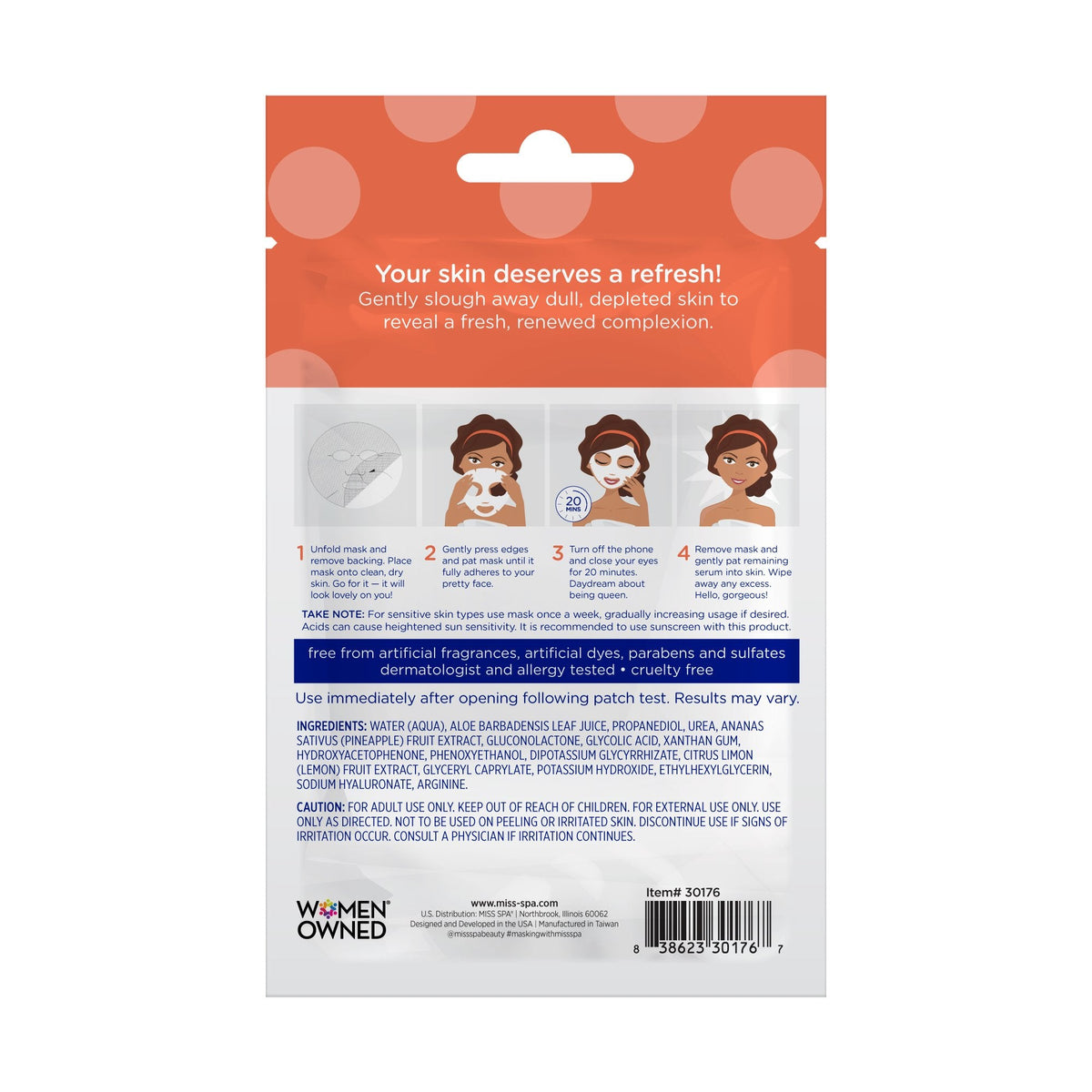 miss spa renew facial sheet mask directions