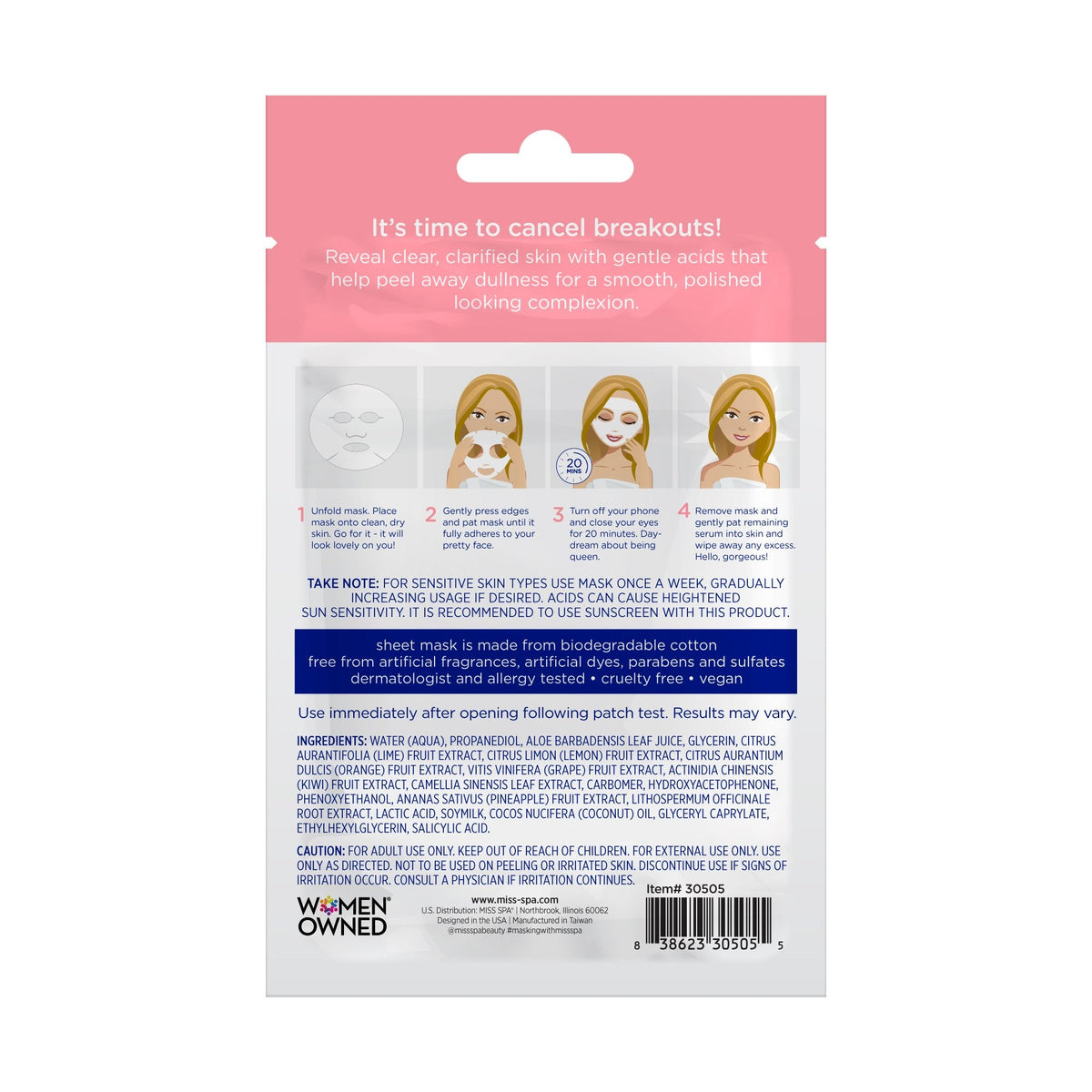 Clear Skin Enzyme Peel Sheet Mask directions