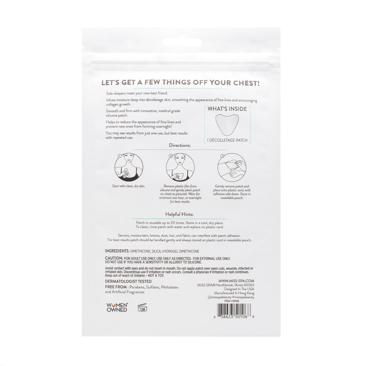 CHEST FRIENDS Age Defying Décolletage Patch