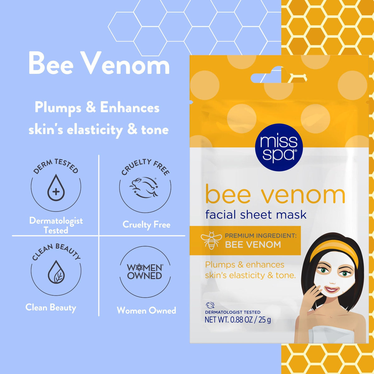 Bee Venom Facial Sheet Mask 4 Pack